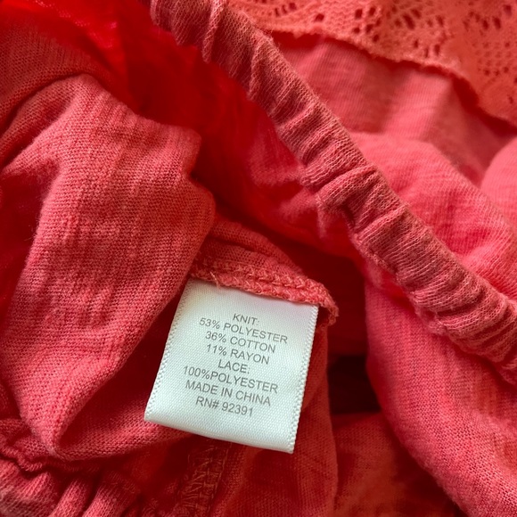 Coral Lace Tube Top size S - Picture 5 of 5